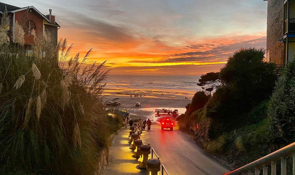 Sunset in Lincoln City, Oregon